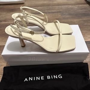 Anine Bing Invisible Sandals in Cream